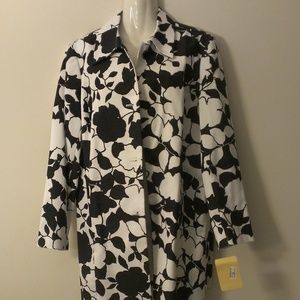 NORDSTROM STUDIO 121 COAT BLACK & WHITE $275